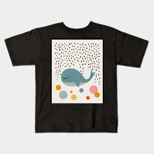 Whale, Abstract, Mid century modern kids wall art, Nursery room Kids T-Shirt